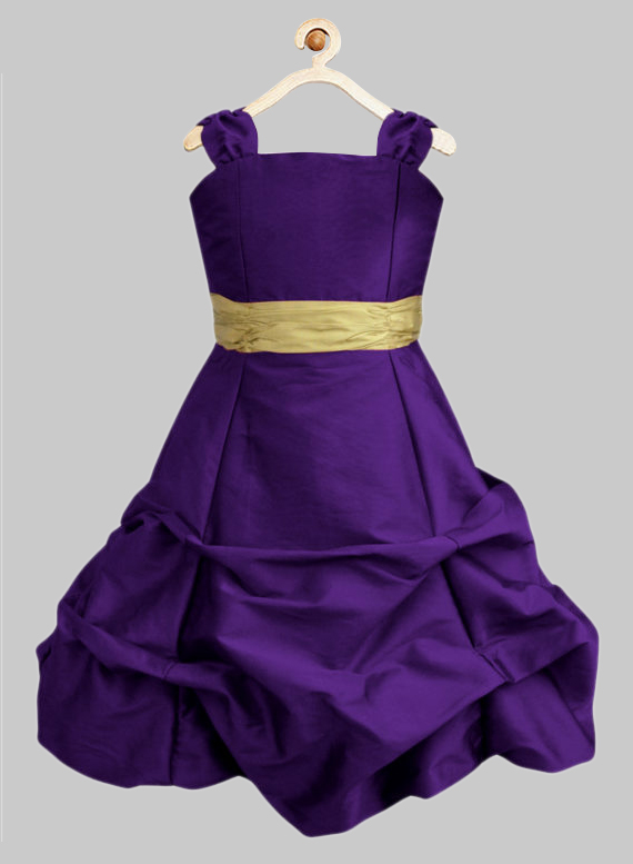 Violet Ballroom Gown with Golden Belt A.T.U.N