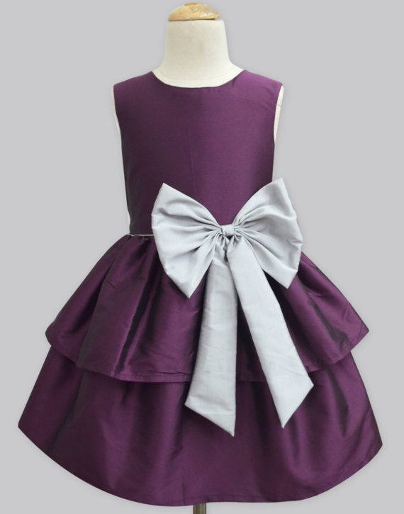 silver and wine dress