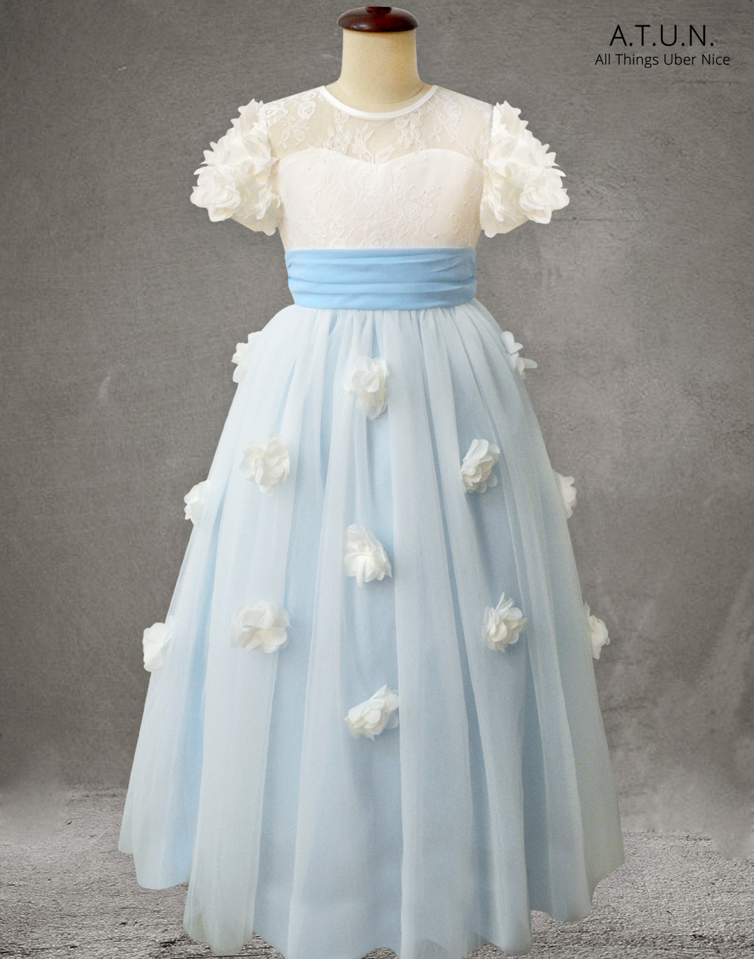 powder blue maxi dress