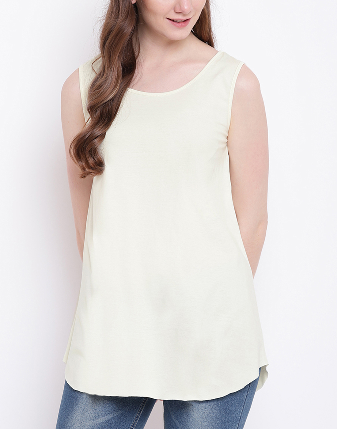 Cream Jersey Women's Caper Tunic A.T.U.N.