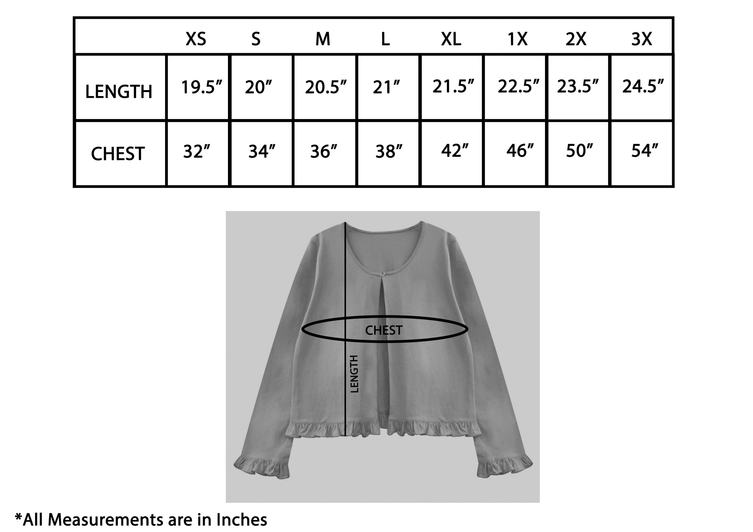 Cardigan size 2025