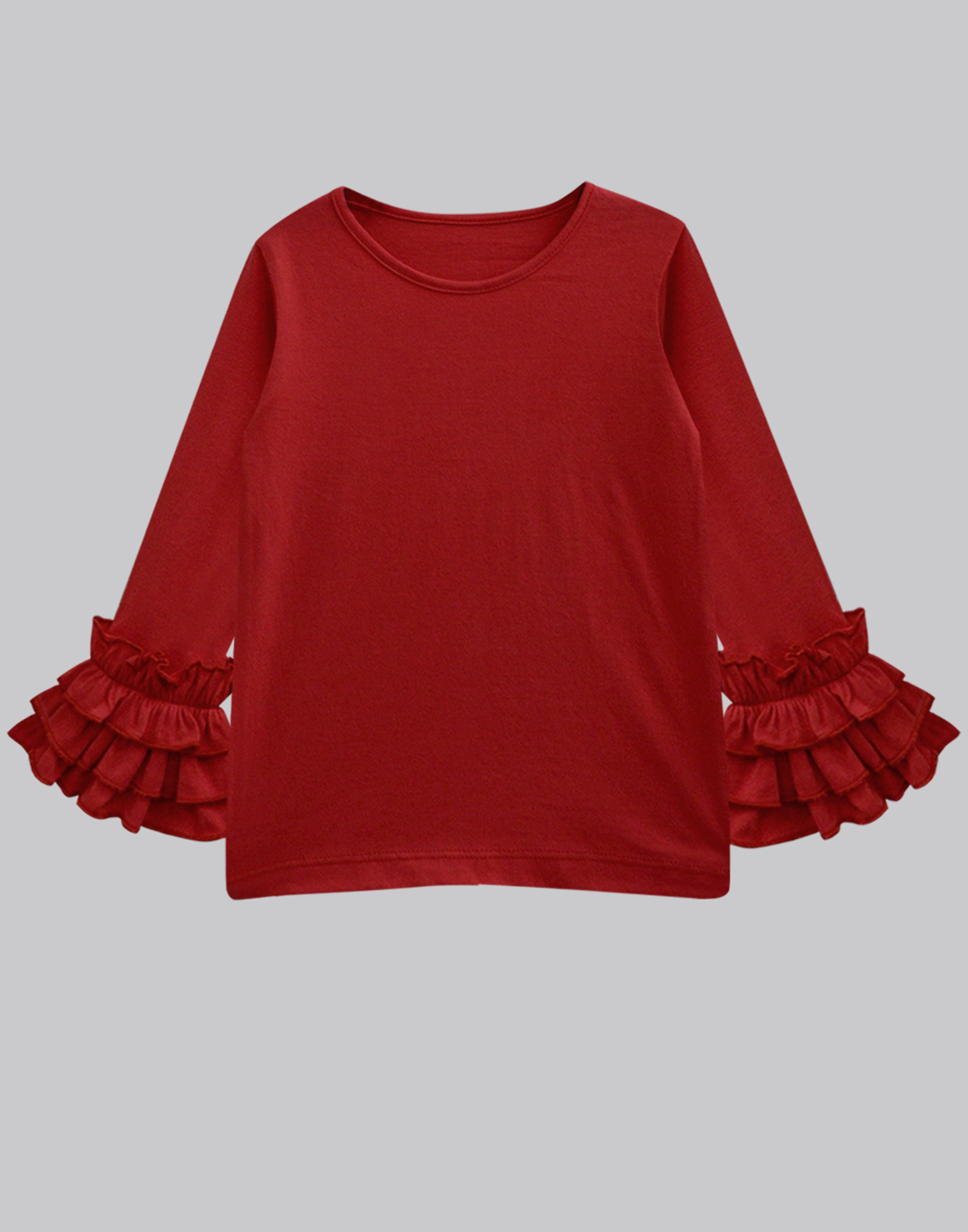 maroon ruffle top