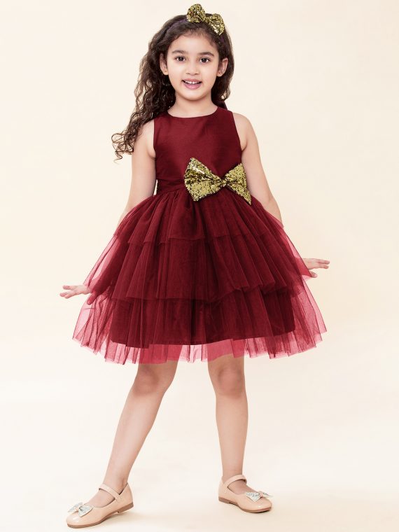 Burgundy Flower Girl Dress Sleeveless Bohemian Style Junior Bridesmaid Dress  – Lisa Ann's Creations