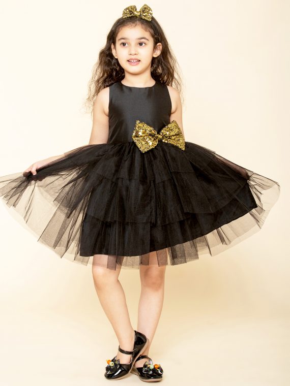 Fabulous Black Waves Kids Trails Dress | Wedding dresses for girls, Baby  birthday dress, Wedding flower girl dresses