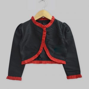 dark red bolero jacket