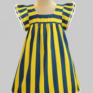 white angel sleeve dress