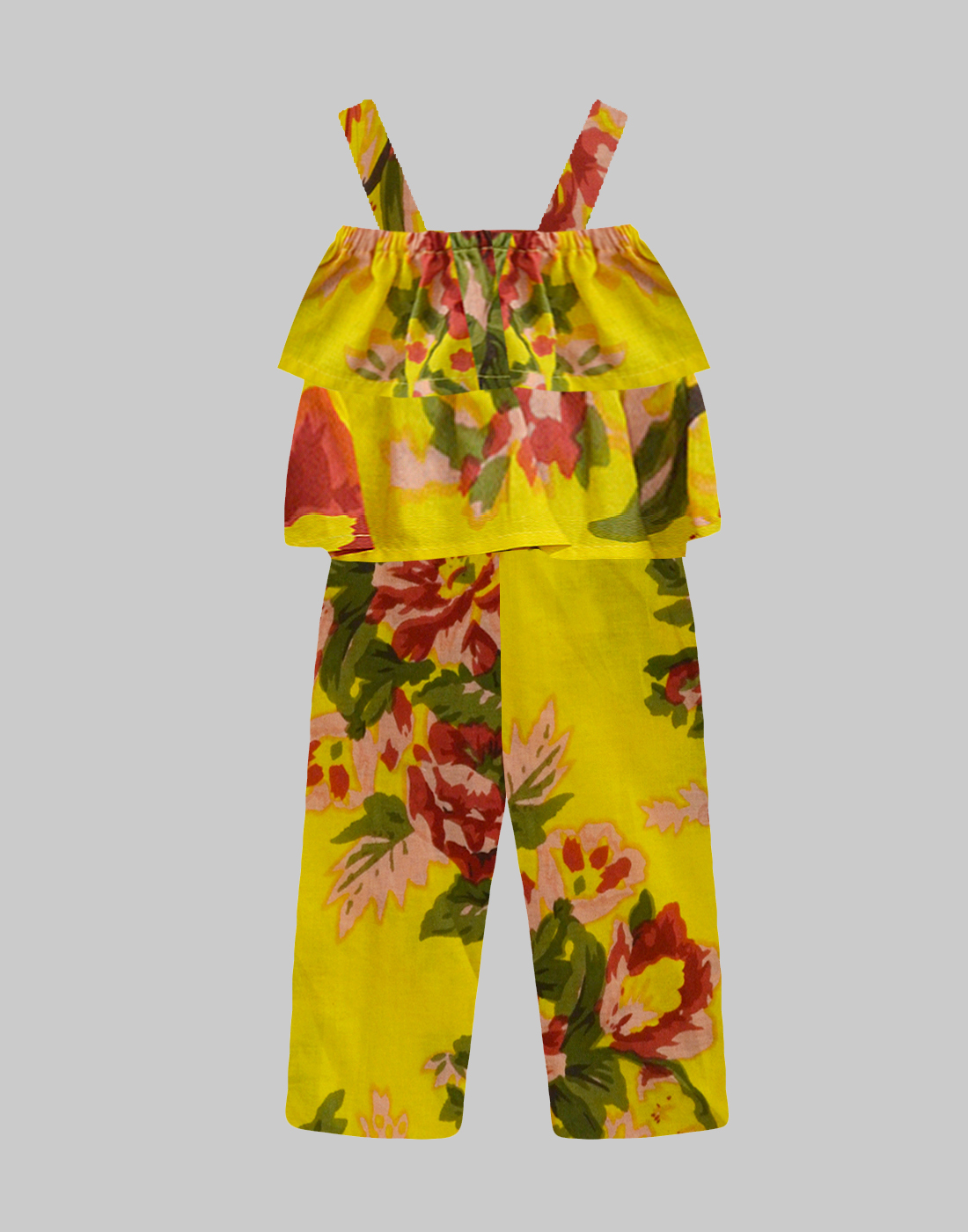 Yellow Floral Ardour Fionna Ruffle Jumpsuit A.T.U.N.