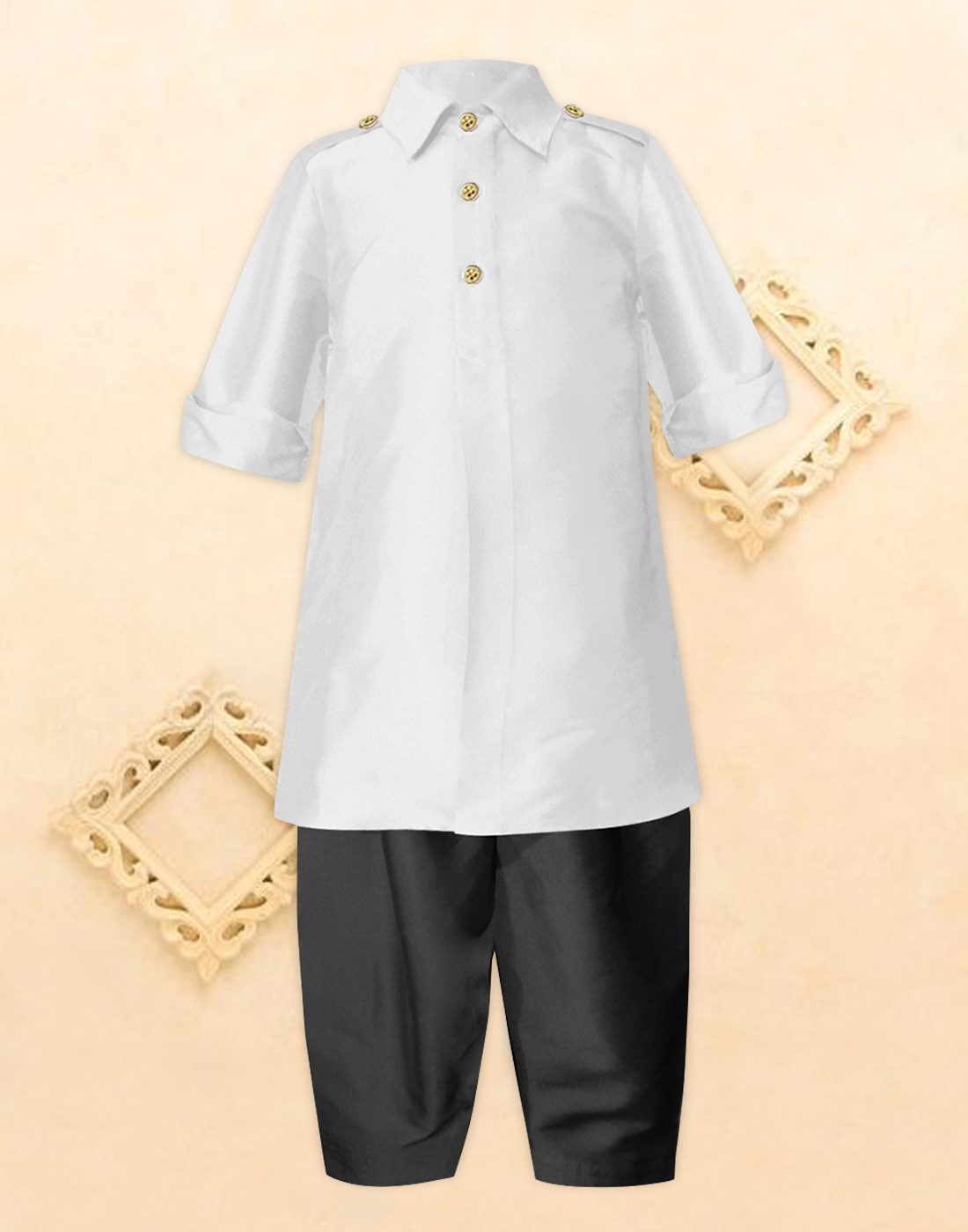 Black and white pathani suit deals