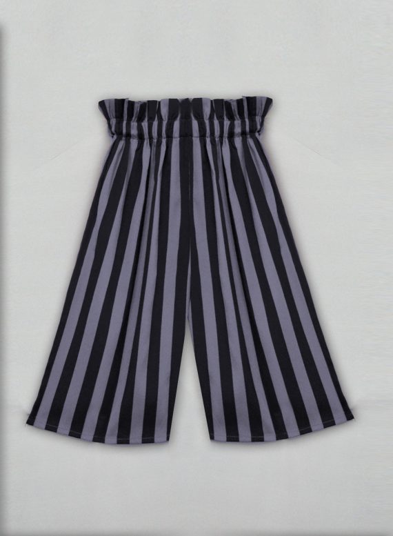 Black Striped Palazzo Pants - OSTARA - 3747440