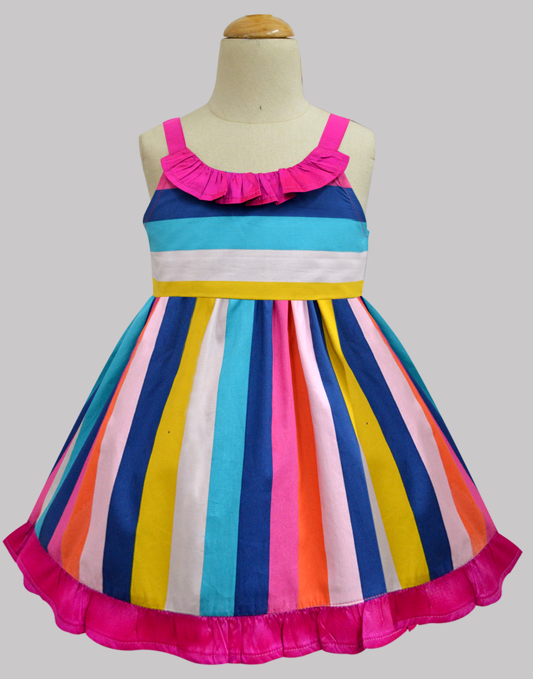 Glow Rainbow Stripe Julie Dress - A.T.U.N.