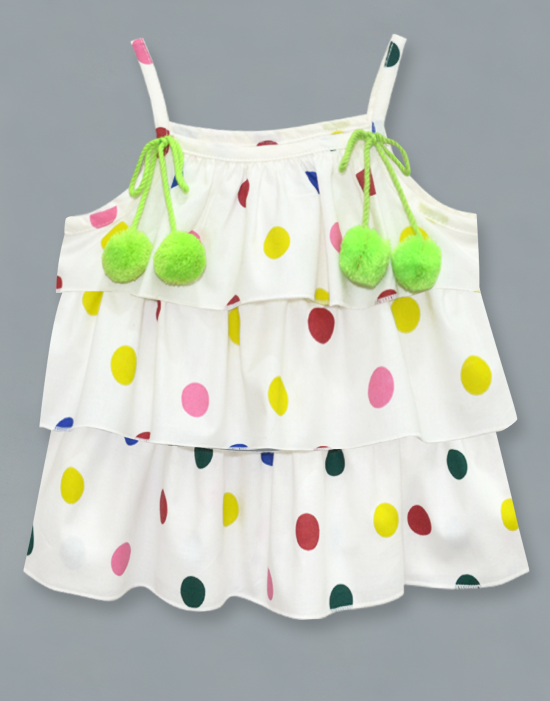 tierd pompom candy cream