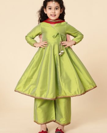 Green Anarkali Set for girls