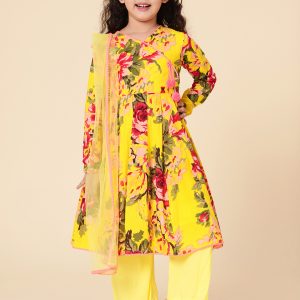 floral anarkali set