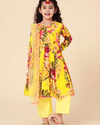 floral anarkali set