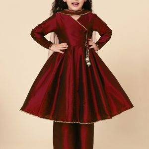 Red anarkali set for girls