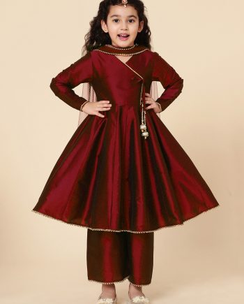 Red anarkali set for girls