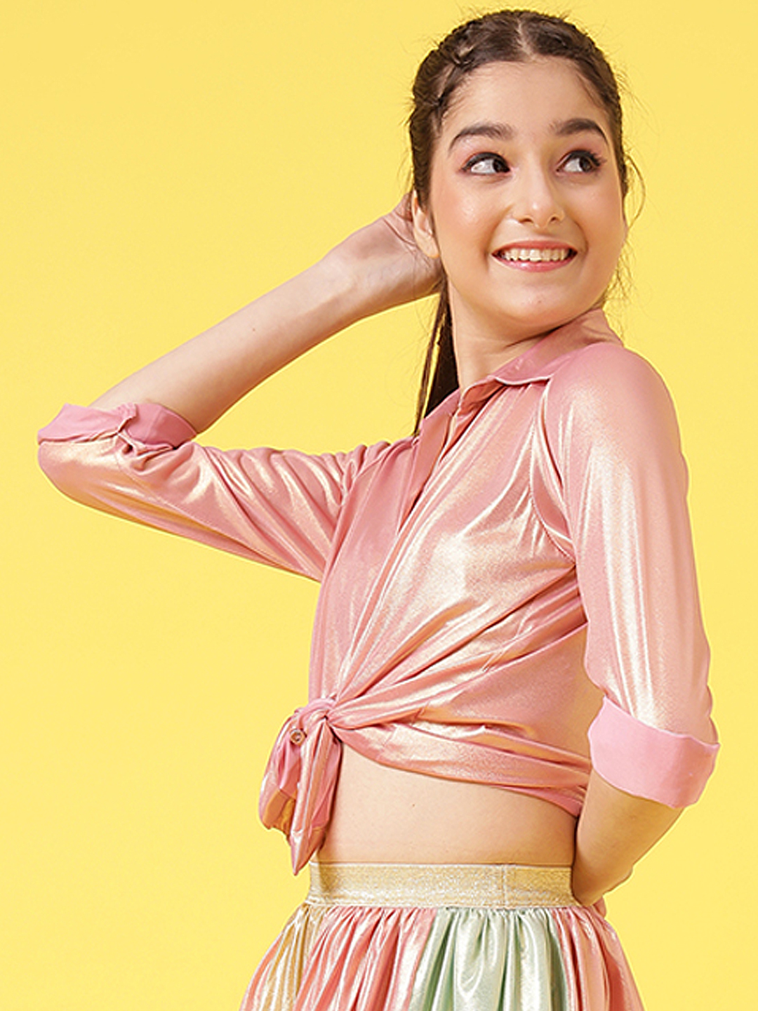 Pink Metallic Shirt A.T.U.N.