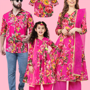 Fuchsia Floral Matching Outfits