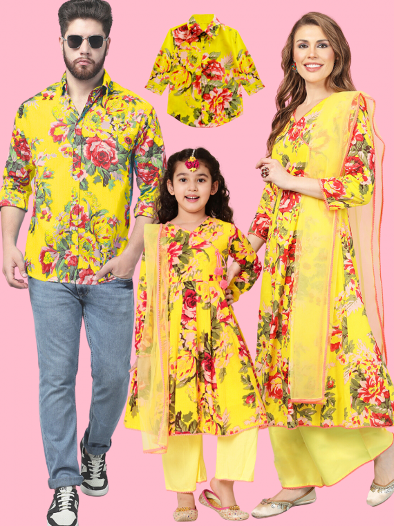 Boys Yellow Floral Shirt