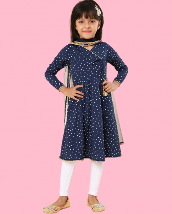 Navy Polka Dot for girls