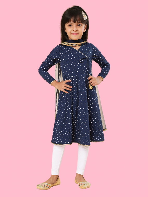 Navy Polka Dot for girls