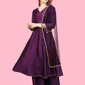 Wine Anarkali for Women