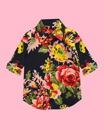 Black Floral Shirt for boys