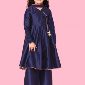 Navy Blue Anarkali for Girls