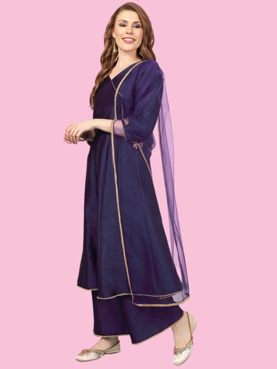 Navy Blue Anarkali for Women