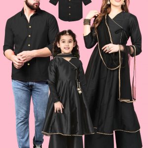 Black Matching Outfit for Family