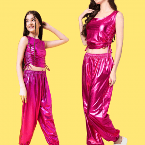 Fuchsia Metallic set - mommy and me collection