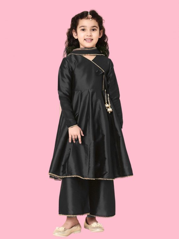 Girls Black Anarkali- Kidswear