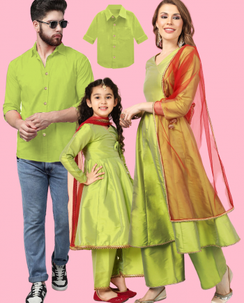 Green Matching Family Outfits