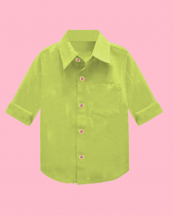 Green Solid Shirt for boys- kidswear