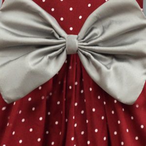 Maroon Polka Dot Pam Bow dress