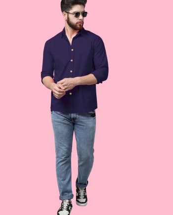 Navy Blue Shirt for Men