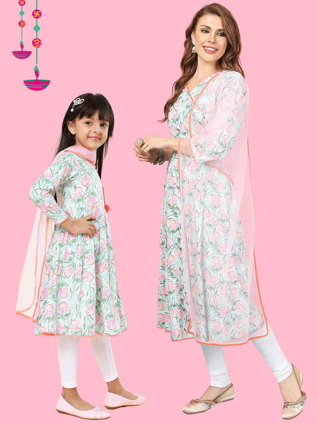 White Floral Anarkali Set White Floral Anarkali Set