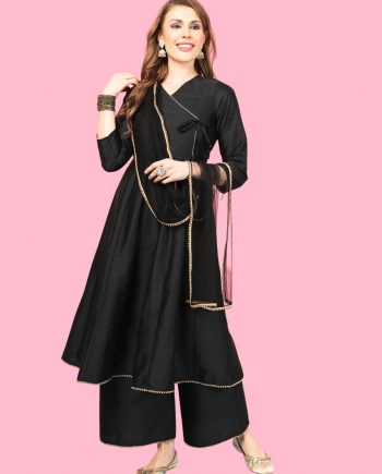 Womens Black Anarkali