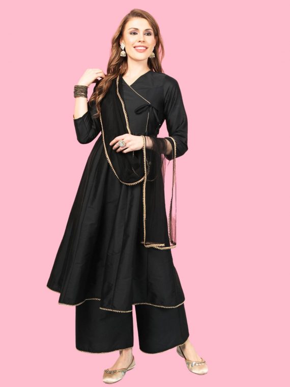 Womens Black Anarkali