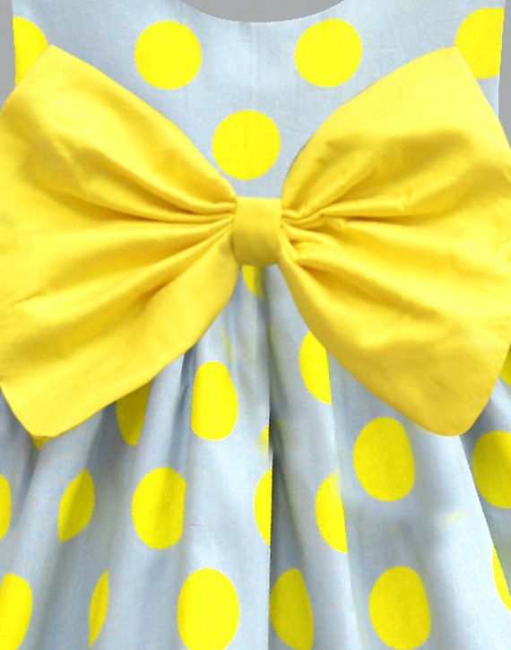 Yellow Polka Dot Dress A.T.U.N. Best Kidswear in India
