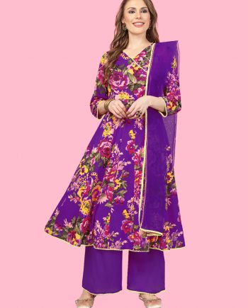Amethyst Floral anarkali for women