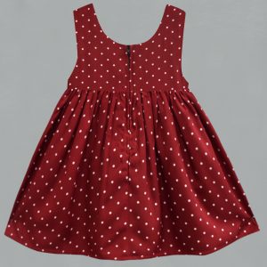 Maroon Polka Dot Dress