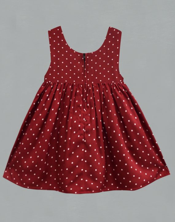 Maroon Polka Dot Dress