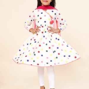 Polka Dot Angrakha Kurta