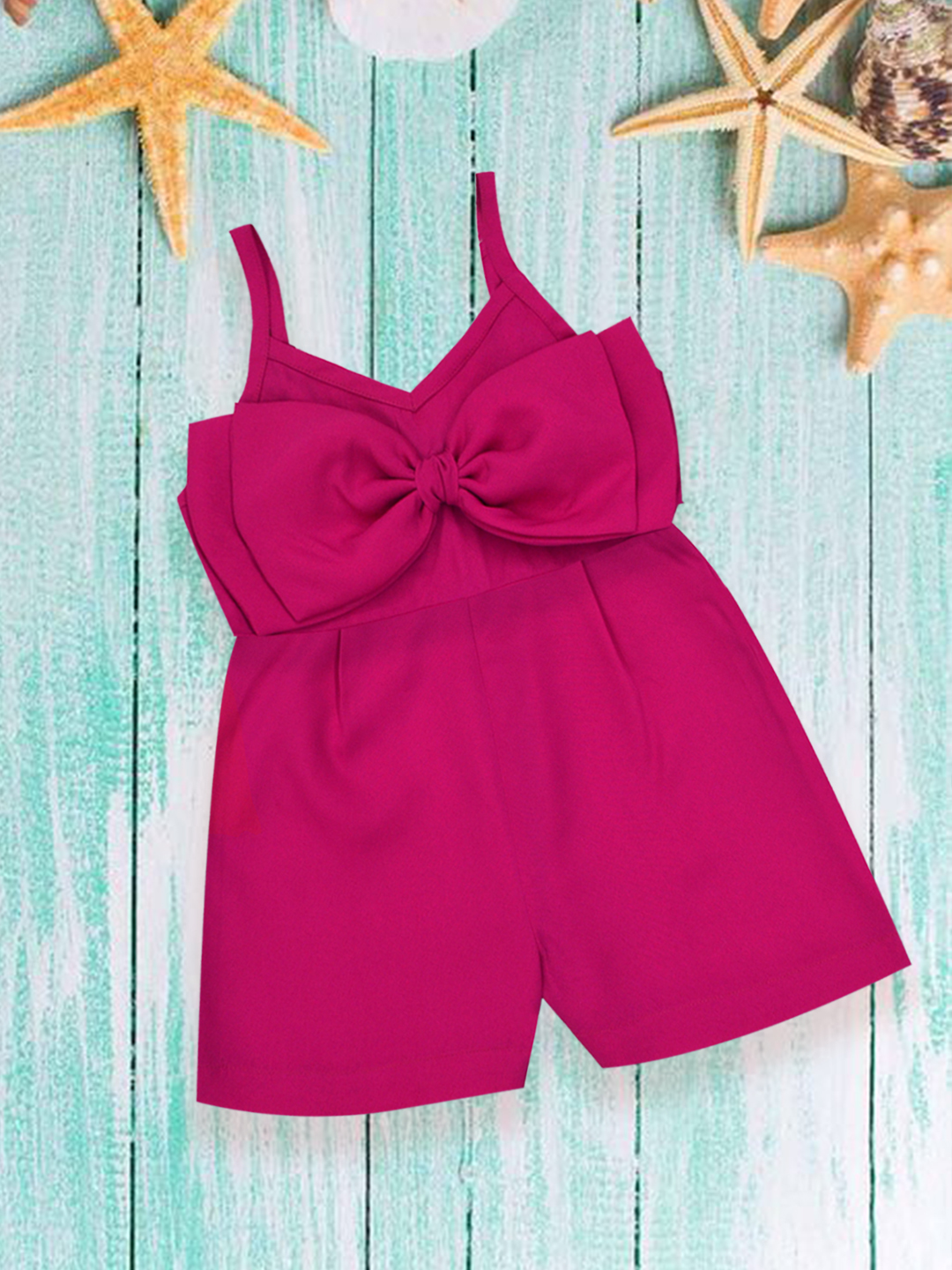 fuchsia bow romper-2