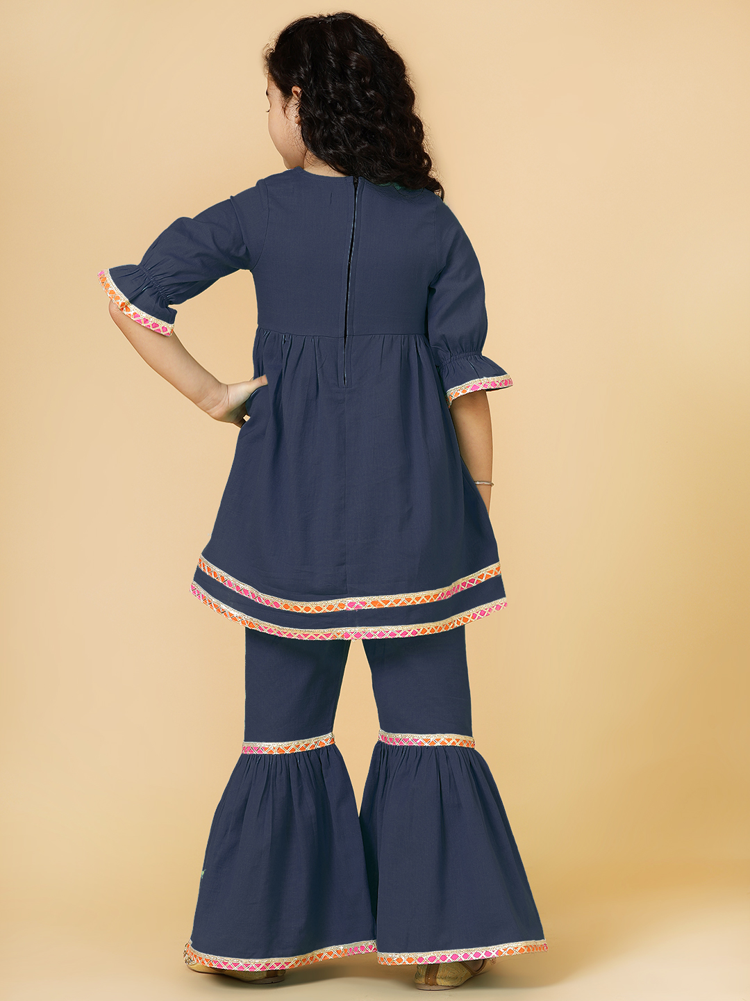 navy linen sharara se-4