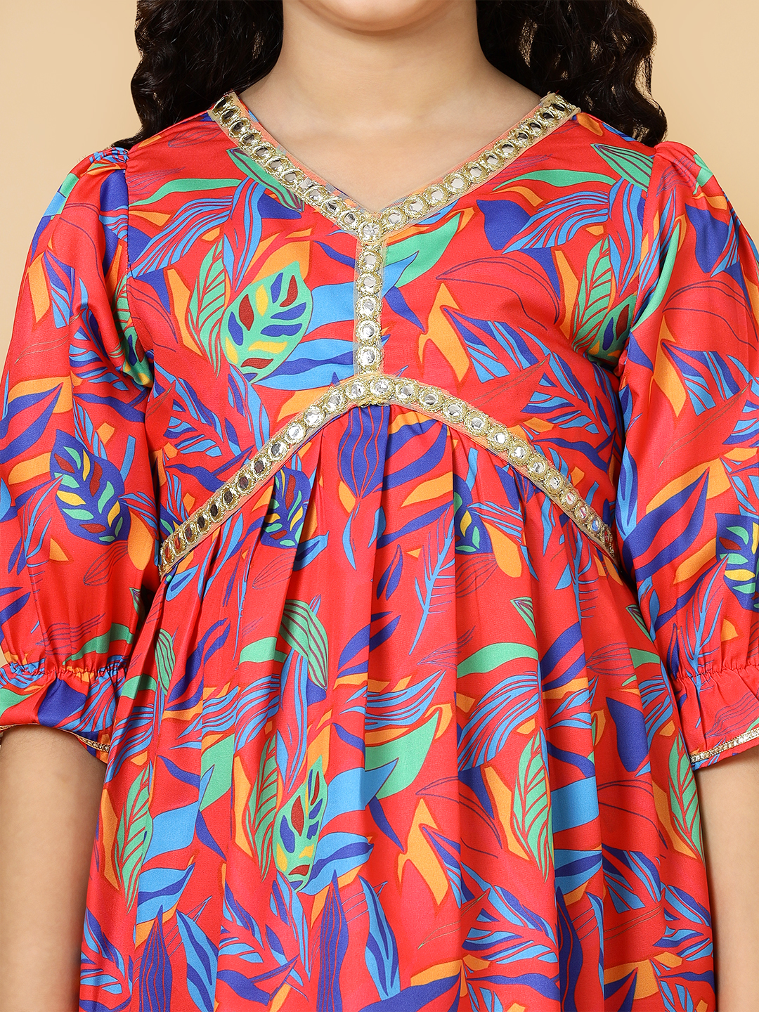 red floral printed alia cut sharara set-5 (1)