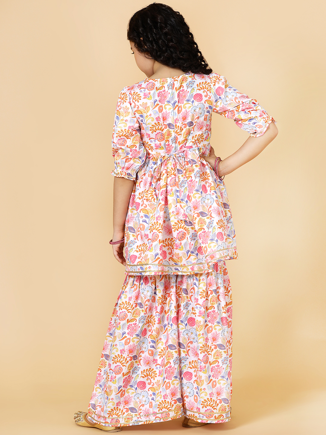 rouge floral printed alia cut sharara set-4