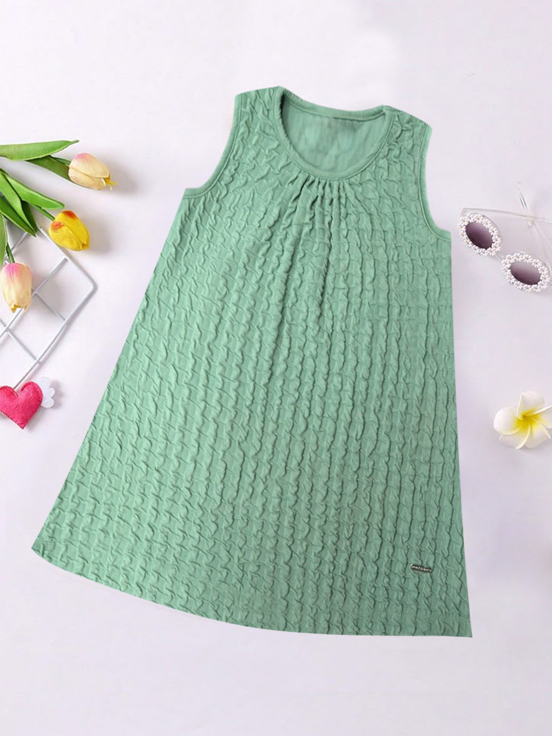 mint green rumble a line dress-1